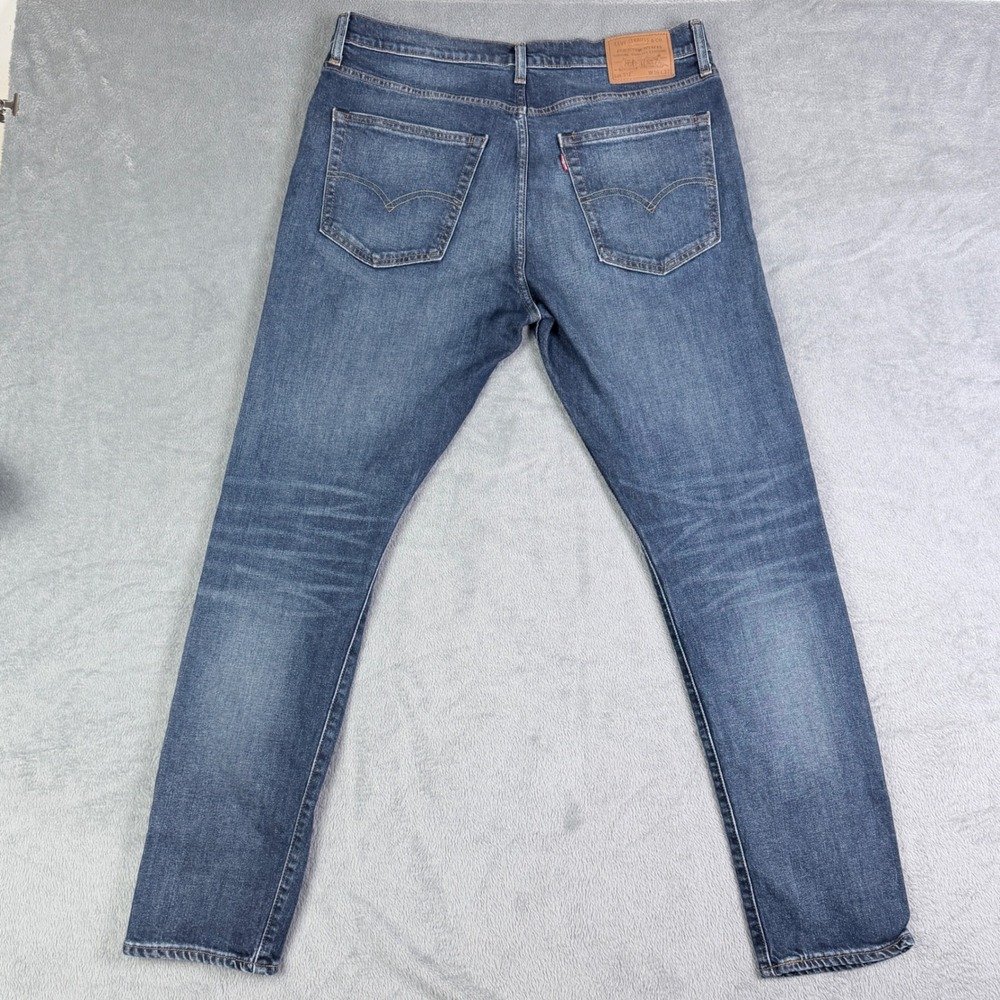 Levis 512 Slim Taper Jeans Mens 36x32 Big E Medium Wash Blue Denim‎ 28833-0654